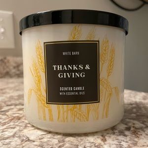 Thanks & Giving three wick candle White Barn